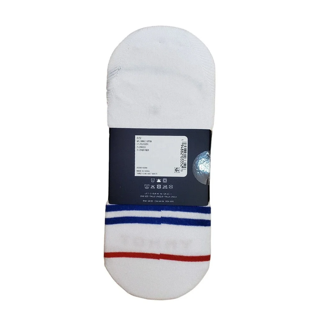 Tommy Hilfiger Mens New Sock Liners Red‎ White Blue 3 Pairs New